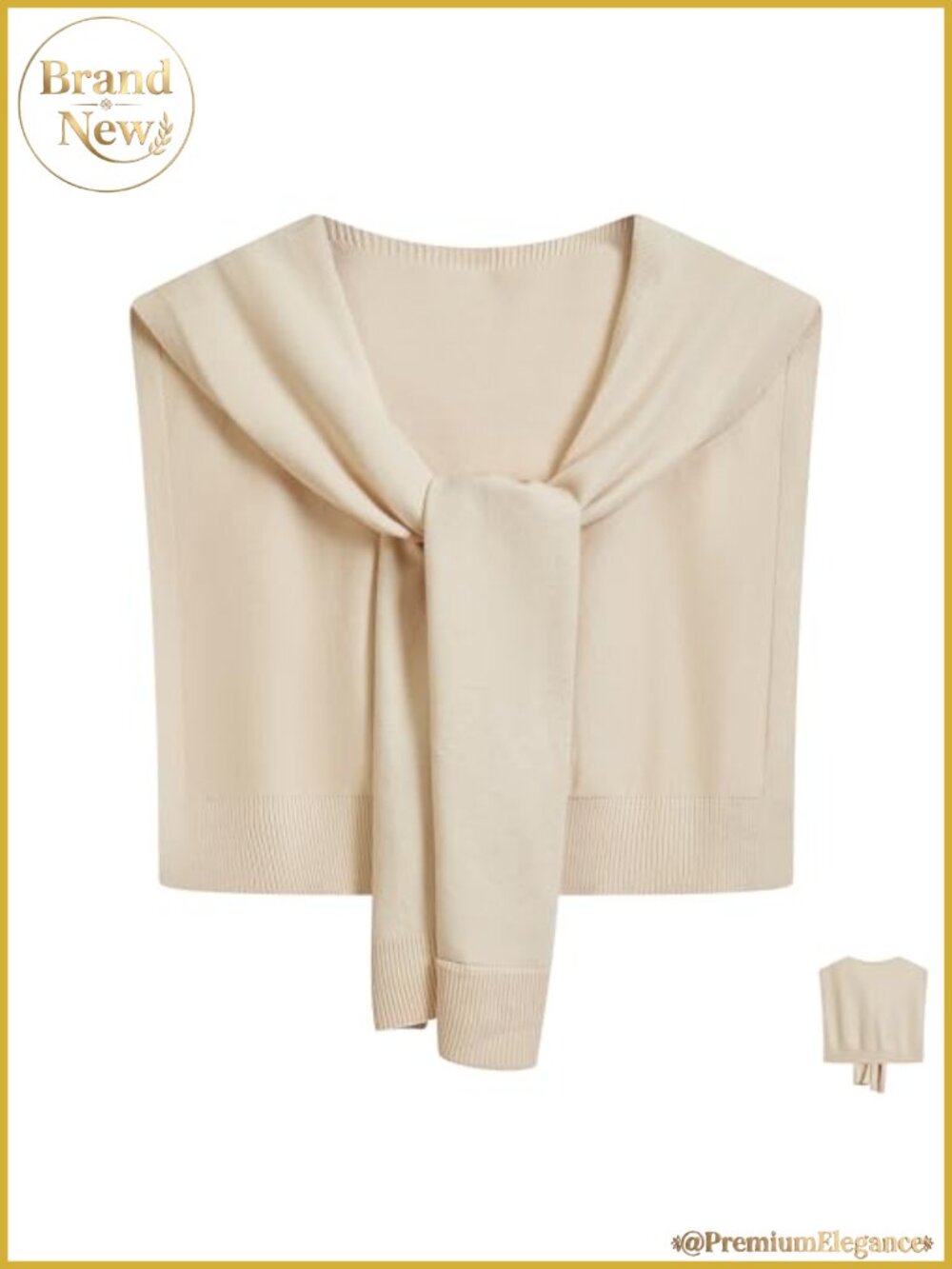 Knit Shawl Wrap Lightweight Knotted Shoulder Wrap Layering Accessory